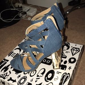 BAMBOO Shoes - Denim Heels BAMBOO Shoes - Denim Heels